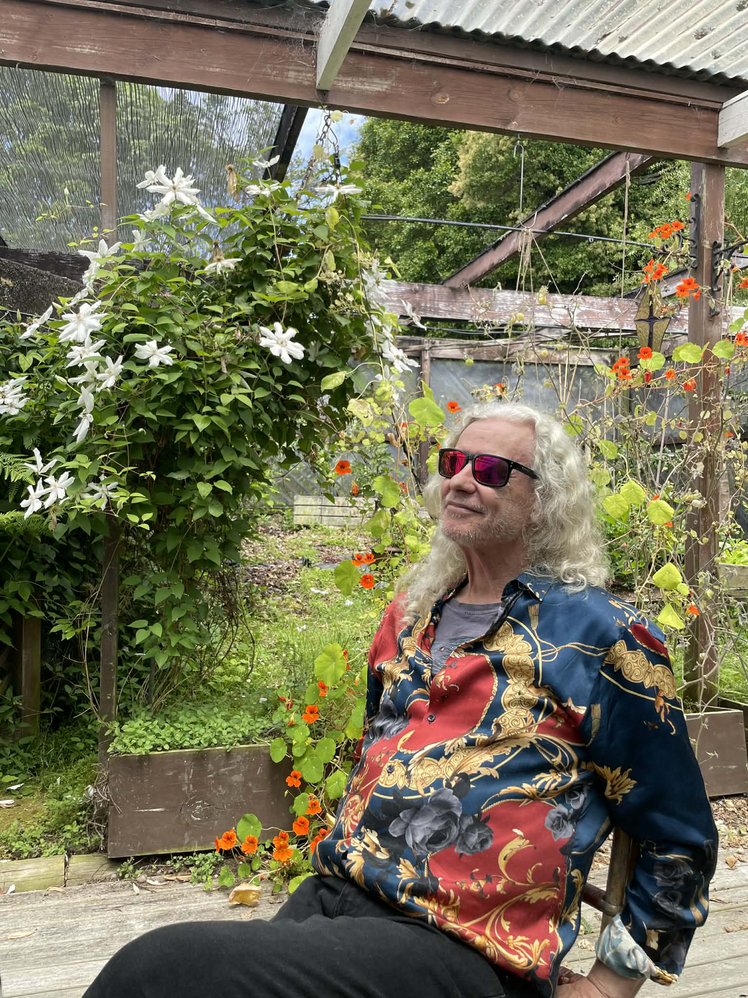 David Blyth in garden